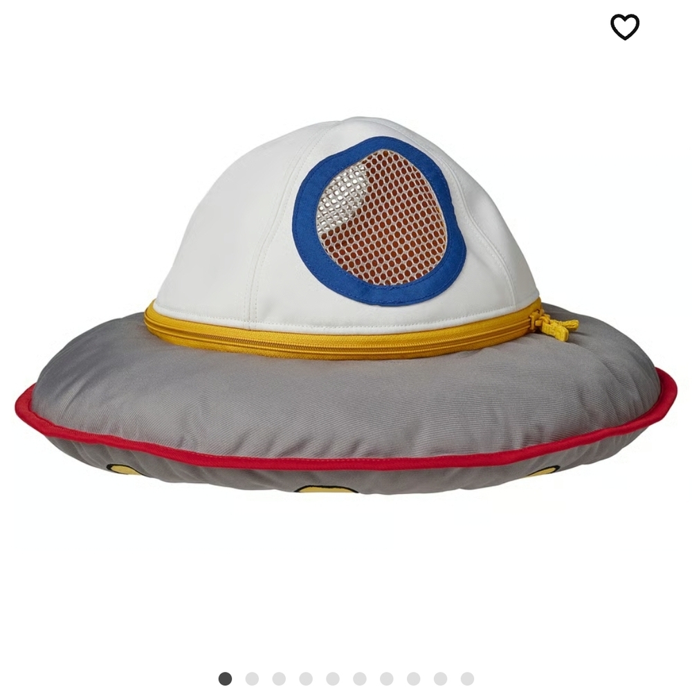 IKEA AFTONSPARV Gray and Red Spaceship Plush - 205.516.37